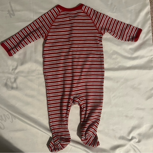 Ralph Lauren Long Sleeve Striped Footed Coverall in Red Multi Size 6 Months - Picture 10 of 15